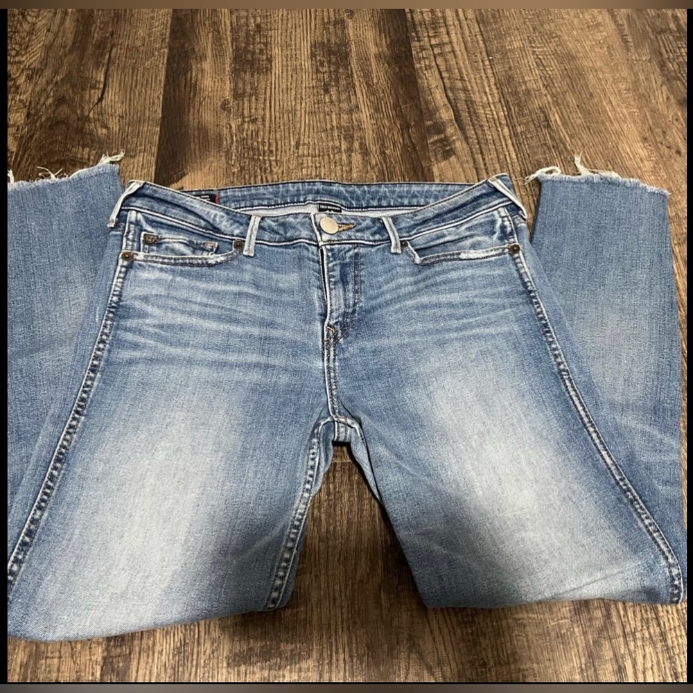True Religion Mid Rise Ripped super skinny